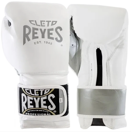 Cleto Reyes Silver Storm Boxing Gloves White/Silver