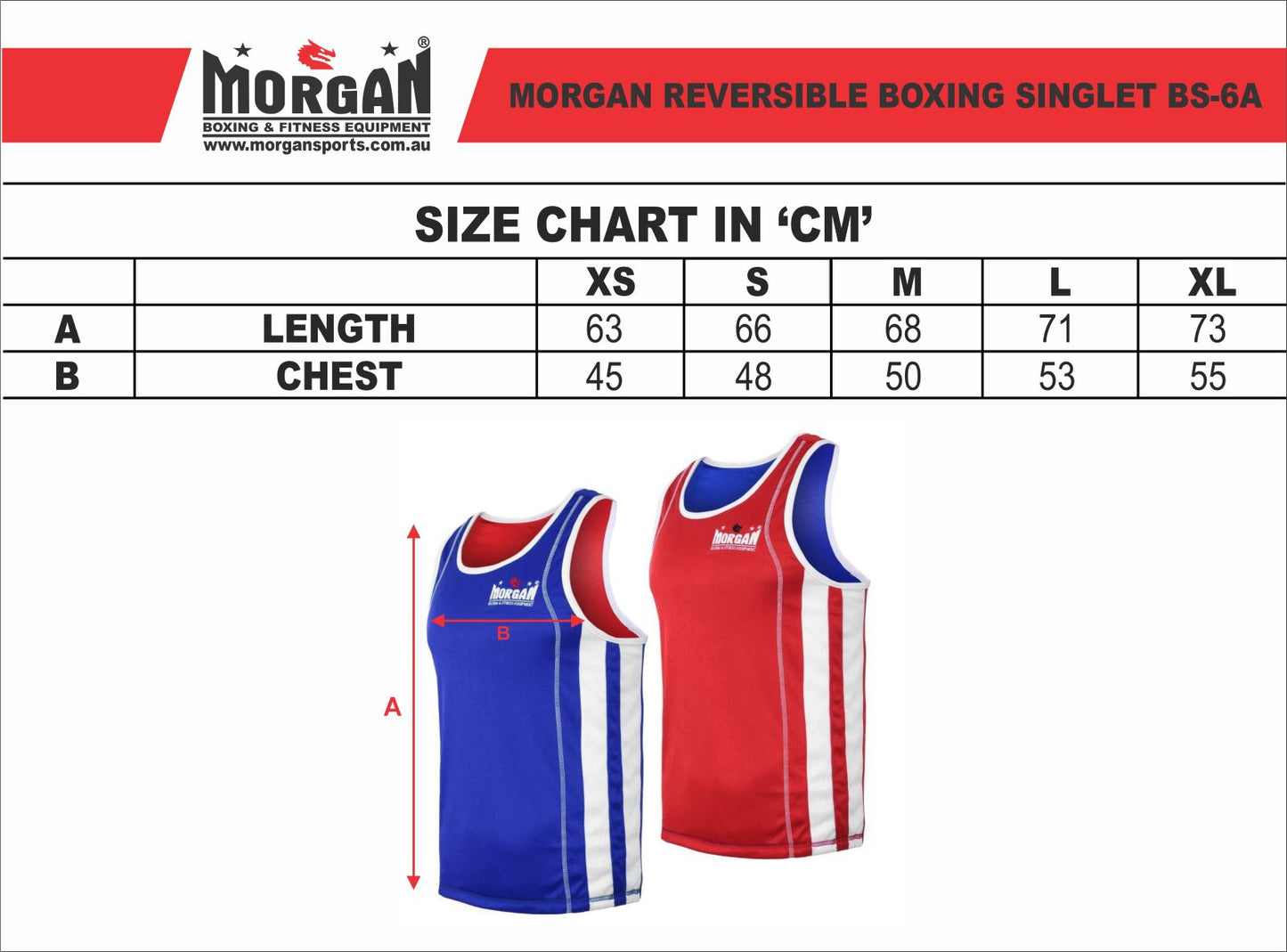 Morgan Reversible Amateur Boxing Singlet