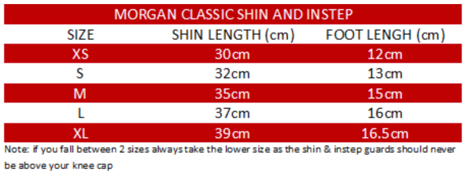 Morgan V2 Classic instep shin pads