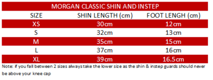 Morgan V2 Classic instep shin pads