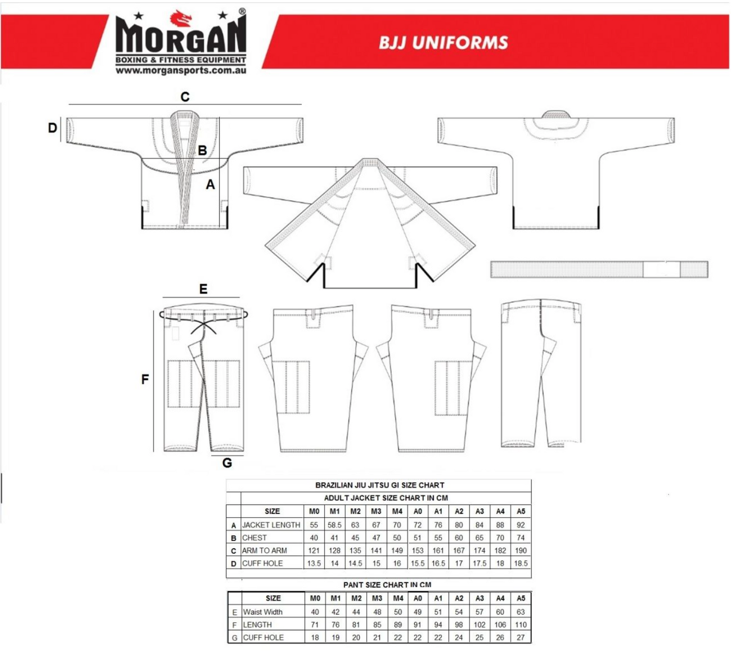Morgan Dragon V2 450gsm BJJ Gi - IBJJF Approved