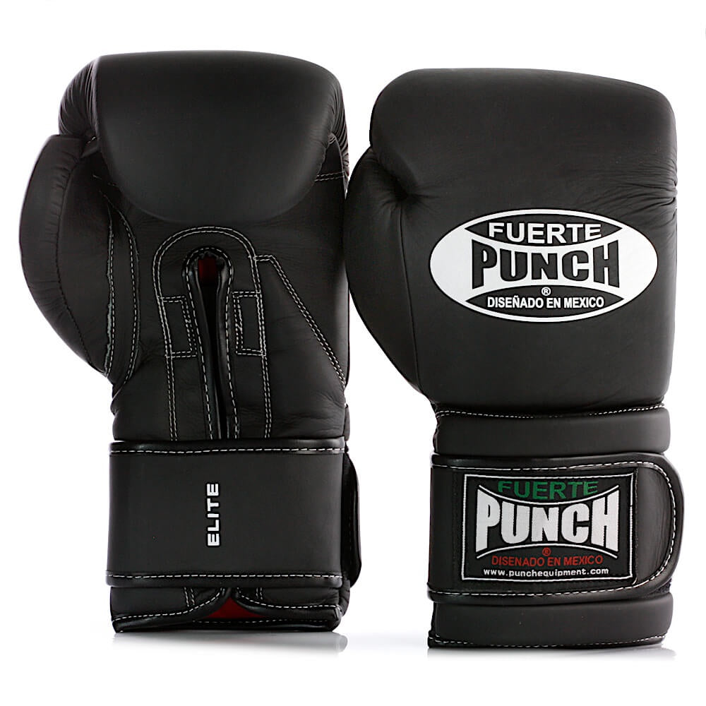 Punch Mexican Fuerte Elite Boxing Gloves - Matte Black