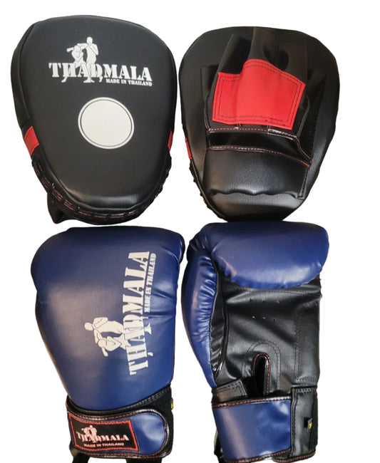 Thadmala Boxing Gloves and Focus Pad Combo