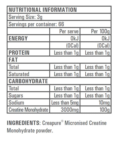 Pure Creatine Monohydrate (Vegan)