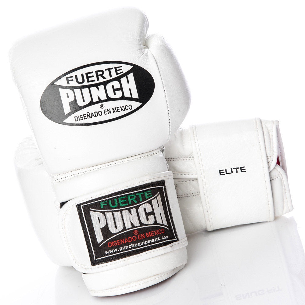 Punch Mexican Fuerte Elite Boxing Gloves - White